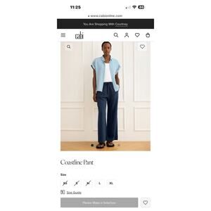 Cabi Coastline pant from Spring 2026. PLEASE READ HAS STAIN size Medium